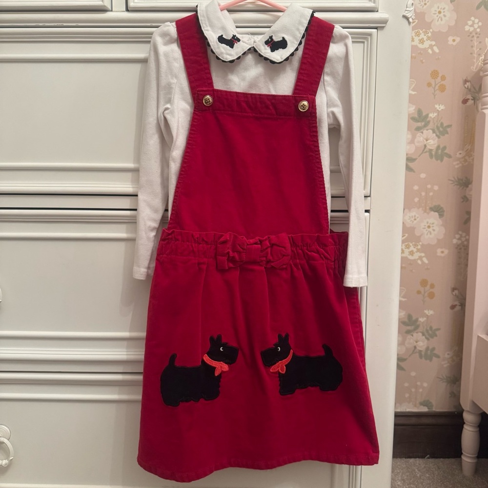 Vintage Gymboree Scotty Dog Jumper Dress & Top